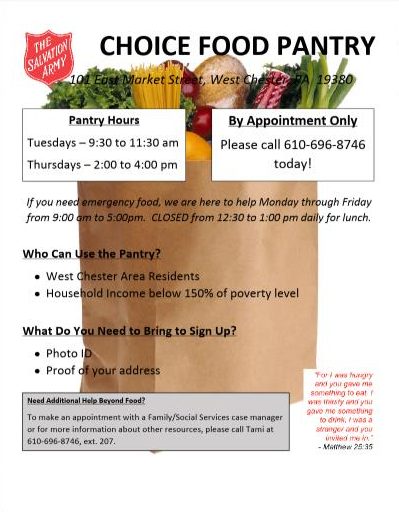 Food Pantries In Chester County Pa Hcbs Home Community Based